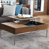 日式多功能可升降茶几餐桌两用北欧小户型创意实木客厅家具组合