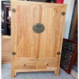 新中式老榆木衣柜现代仿古典简约明清实木挂衣柜/卧室储物立柜