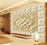 大型壁画 3D立体欧式软包影视墙壁纸 客厅背景墙纸无纺布无缝墙布