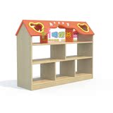 樟子松储物柜MY 幼儿园屋檐早教原木柜儿童玩具架实木书架玩具柜