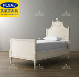 美式实木小孩床1.2m1.5米公主床 单人床法式儿童床 男孩床王子床