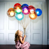 简约现代餐厅灯彩色球中球双罩玻璃球吊灯欧式客厅灯创意卧室灯具