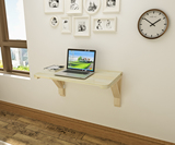 双支撑连壁桌挂墙桌靠墙折叠桌实木壁挂桌电脑桌餐桌书桌墙壁桌子