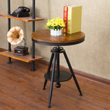 欧式功夫茶几现代简约铁艺小圆桌子实木宜家客厅咖啡泡茶桌椅组合