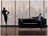 【纽约下城公园】美国代购 无框装饰画 华尔街印象 80x60cm