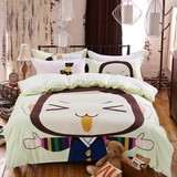 韩式简约四件套纯棉1.8/2.0m春夏床上用品卡通床单被套双人4件套