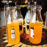 韩版学生潮流可乐汽水瓶可爱果汁塑料随手水杯便携透明个性饮料瓶