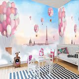 卡通墙纸 3D地中海元素幼儿园儿童房背景墙壁纸 温馨卧室大型壁画