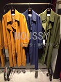 moussy/2016春季新款女装纯色气质款长款风衣外套大衣代购30-0360