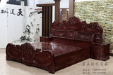 集美红木家具红木床实木床箱式欧式双人床1.8米特价100%红花梨木