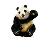 Animas！仿真实心动物模型玩具 熊猫 做工精细 收藏摆件！