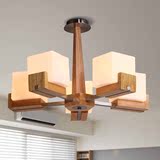 北欧宜家实木吊灯现代简约日式MUJI木艺led客厅卧室餐厅木艺灯具