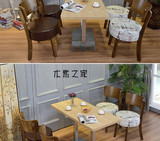 木然之家小圆椅北欧实木餐椅咖啡椅子休闲椅奶茶店椅子