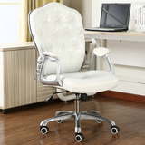 电脑椅书房办公室椅子升降旋转老板椅欧式椅子家用书桌椅白色椅子