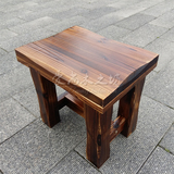 优质实木碳化防腐处理方凳户外休闲小板凳阳台庭院矮凳小凳子脚凳