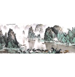 客厅 中式大厅中国画 水墨山水画国画 千峰竞秀 宣纸 限时促销