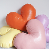 小马驹 糖果色皮质可爱爱心抱枕 手工制作原创设计沙发靠垫靠枕