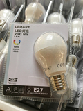正品 宜家IKEA  里代尔E14LED球形节能灯泡E27暖黄色2700K 5W