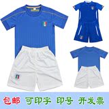 包邮意大利儿童球衣幼儿园小学训练服童装足球队队服足球服套装
