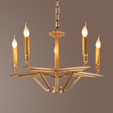 爵品 美式纯铜铜灯 简欧式全铜灯具 现代简约客厅餐厅矮户型吊灯