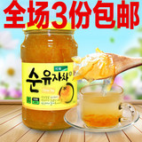韩国进口KJ蜂蜜国际柚子茶水果茶560g富含维C夏季饮品茶33份包邮