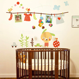 墙贴自粘PVC可移除儿童宝宝卧室墙面装饰照片墙田园艺术卡通贴画