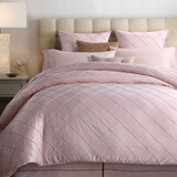 VeraLu欧式高档四件套纯色套床上用品粉色多件套酒店样板房间床品