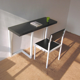 新款创意折叠餐桌简约宜家钢木变形餐桌写字桌靠墙桌厨房桌长条桌