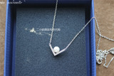 【德国代购 专柜正品】施华洛世奇银白金V形水晶珍珠项链5213361