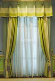 定制卧室客厅拼接绿色棉麻现代简约窗帘特价北京测量安装热款包邮