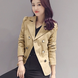 风衣女2016新款韩版女装春秋修身上衣短款秋装时尚长袖短外套潮