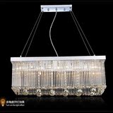 瑞文现代长方形水晶餐厅吊灯LED浪漫方形餐吊灯水晶吸顶吊灯灯具