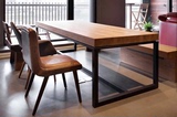 美式实木铁艺书桌电脑桌椅组合办公桌会议长桌做旧洽谈桌茶桌餐桌