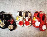 咸蛋小虾米16韩国夏装 女童鞋宝宝复古镂空沙滩鞋子花朵香香凉鞋