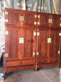 缅甸花梨木顶箱柜 实木素面衣橱储物柜 大果紫檀红木衣柜