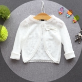 薄款的棉棉的夏季短款针织小开衫女童外套线衫宝宝披肩空调开衫