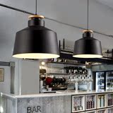 北欧个性创意铁艺吧台餐厅吊灯美式乡村LOFT工业吊灯黑白装饰灯具