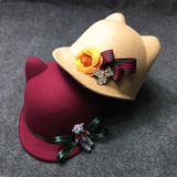 韩版春秋季儿童帽小孩宝宝帽子2-4岁4-8岁女童帽礼帽棒球帽鸭舌帽