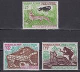 尼日尔 邮票 1972年 拉封丹寓言故事 乌鸦与狐狸 雕刻版 3全 无贴