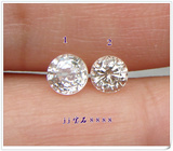 钻石般闪耀的纯天然无色蓝宝石裸石斯里兰卡彩色圆钻戒面定制戒指