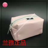 兰蔻粉色漆皮方形化妆包 洗漱包 首饰包 化妆品收纳包 旅行手拿包
