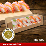 欧利玛一次性食品级牛皮餐盒寿司小蛋糕长方形打包盒100只