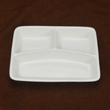 创意白色陶瓷西餐盘子 早餐分格餐盘 水果盘点心盘蛋糕盘分隔菜盘
