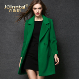 乔妮塔品牌女装2016冬装新款欧美大牌羊毛呢子外套中长款羊绒大衣