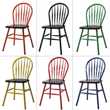 LOFT特价会议椅餐椅美式实木会议室椅子理发店休息看书简易靠背椅