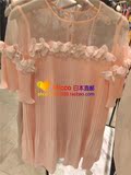 Micco日本直邮 Lilybrown 花瓣蕾丝拼接百褶连衣裙 LWFO162094 M5