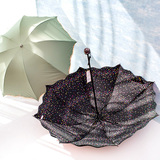 太阳城双层防晒太阳伞女小清新超轻晴雨伞折叠两用遮阳伞创意学生