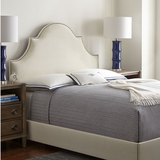 天策 全实木床 简约现代床北欧美式床布艺床布床软包床1.8米1.5