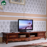 欧式大理石电视柜茶几组合美式实木雕花客厅卧室储存地柜电视机柜