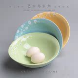 创意日式陶瓷器 碗大汤碗装米饭碗面碗沙拉碗家用餐厅面碗8寸盘子